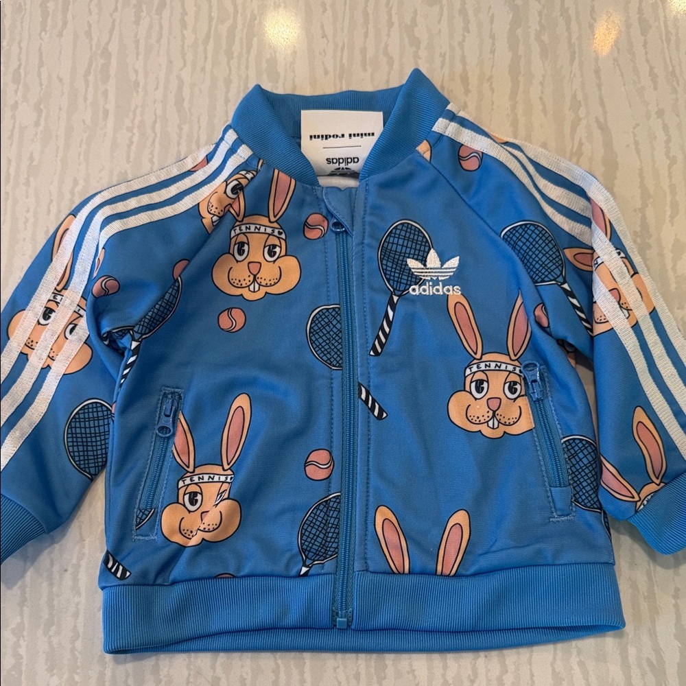 Mini Rodini Blue Bunny Print Jacket